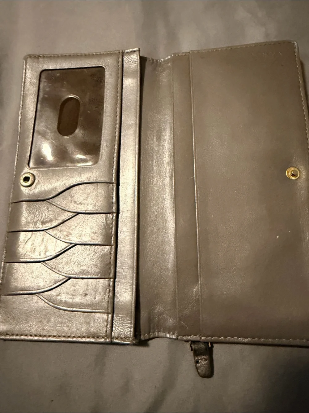 Cole Haan. Embossed Leather Organizer - Champagne/gold